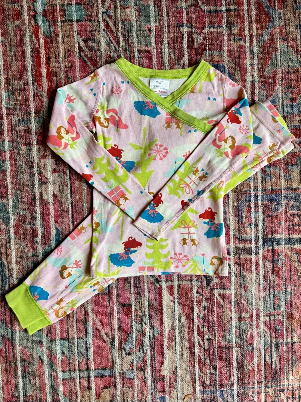 Hanna Andersson 5T Sugar Plum Fairy Holiday Long John Pajamas